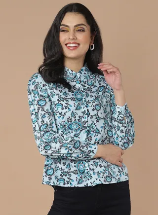Casual All Over Print Shirt Multicolour 
