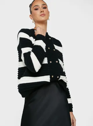 Stripe Detail Cardigan