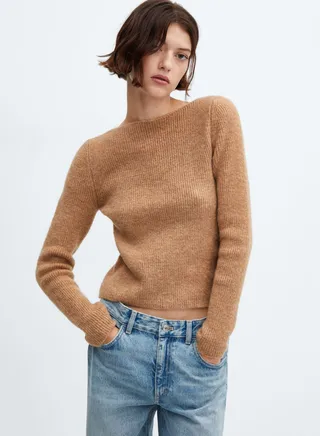 Crew Neck Knitted Cardigan 