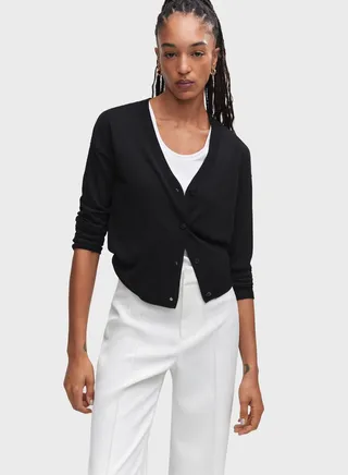 Knitted V-Neck Cardigan 
