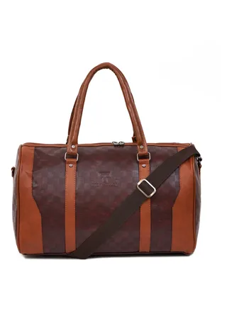 STORYTELLER Calow Genuine and Stylish Vegan Leather Travel Duffel Bag For Men and Women 