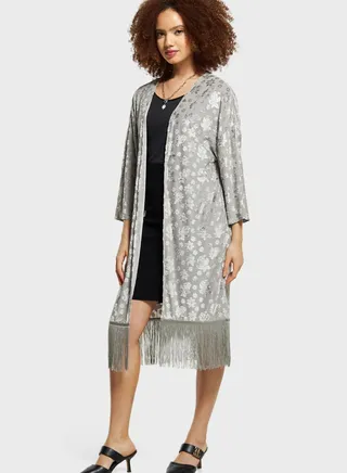 Fringe Detail Kimono 