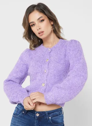 Button Detail Knitted Cardigan 