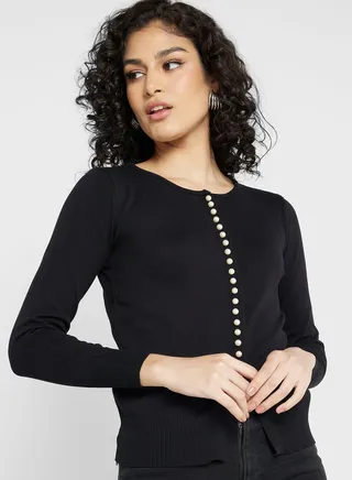 Pearl Buttoned Cardigan