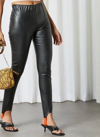 Ankle Belt Super Skinny Jeggings Black 