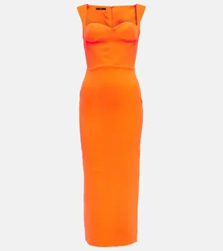 Claron crepe midi dress