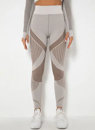 Yoga Tight Fitting Stretch Soft Pants Brown 