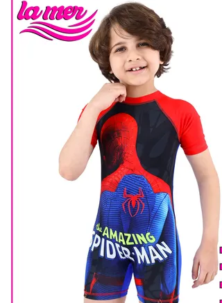 amazing mayoh Spiderman character la Mer swimwear 