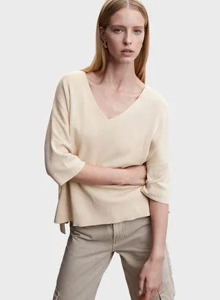 V-Neck Knitted Sweater 