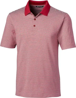 Cutter & Buck Forge Tonal Stripe Stretch Mens Big and Tall Polo Shirt - Cardinal Red - 1XB
