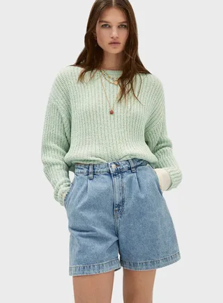 Crew Neck Knitted Sweater 