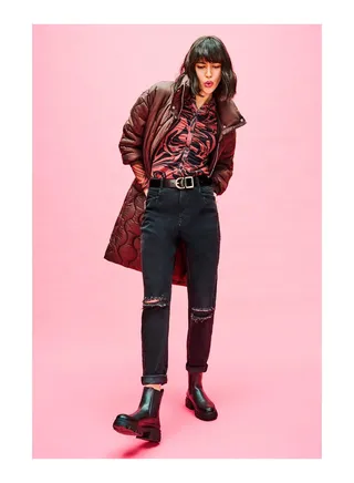 Organic Ripped Mom Jeans 