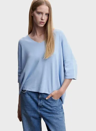 V-Neck Knitted Sweater 