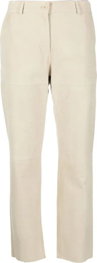 High-Waisted Straight-Leg Trousers