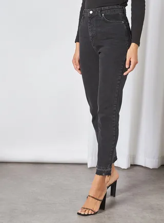 High Waist Jeans Black 