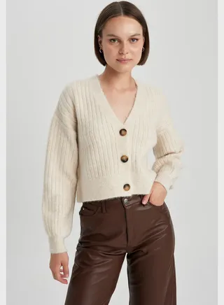 Regular Fit V-Neck Cardigan 