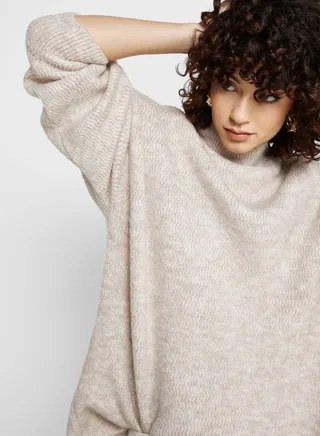 High Neck Knitted Cardigan 
