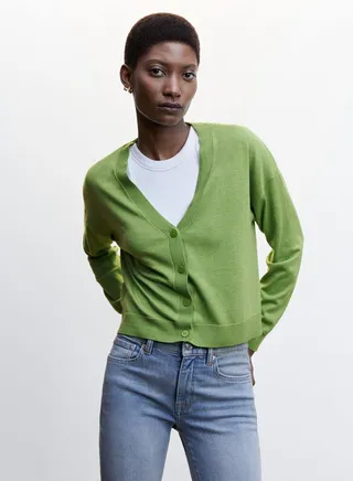 Button Detail Knitted Cardigan 
