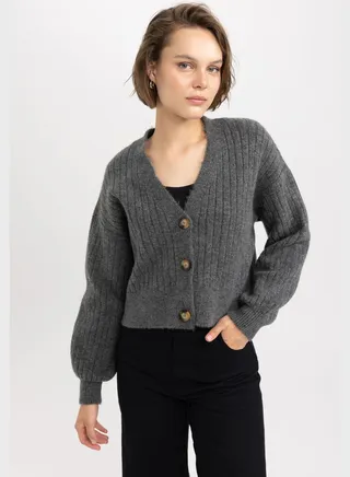 Button Detail Cardigan 