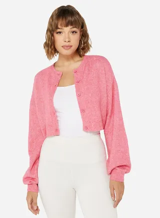 Oversized Knit Crop Cardigan 