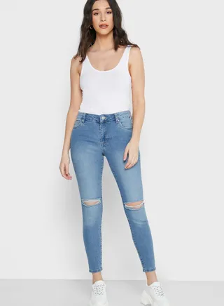 Cropped Skinny Jeans 