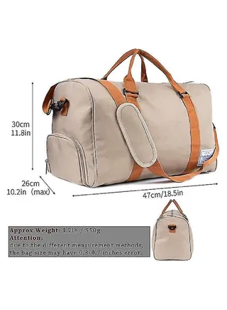 Sports Gym Bag With Shoes Compartment Duffel Bag Unisex Large Weekender Bag Packable 