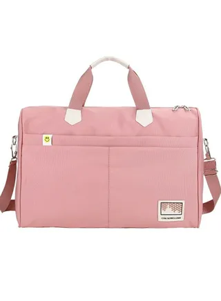Basics Large Capacity Nylon Luggage Bag Travel Bag Duffel Bag Light Pink 