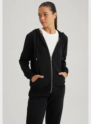 Regular Fit Hooded Sweat Cardigan 