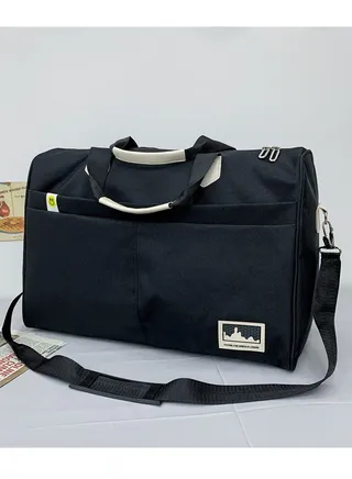 Basics Large Capacity Nylon Luggage Bag Travel Bag Duffel Bag Light Black 