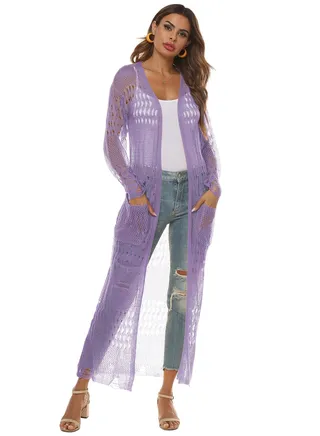 Crochet Cardigan Oversized Long Sleeve Tassel New Women Knitted Cardigan Long Cardigan Ladies 