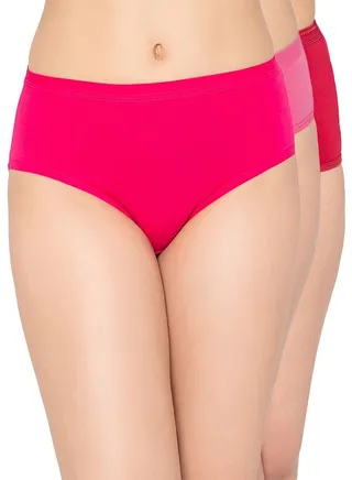 Clovia Pack Of 3 Cottton Mid Waist Hipster Panty 