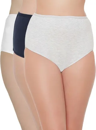 Clovia Pack Of 3 High Waist Hipster In Multicolour 
