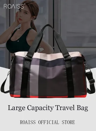 Functional Sports Fitness Handbag with Dry and Wet Separation Large Capacity Design Business Trip and Boarding Short Distance Travel Bag 