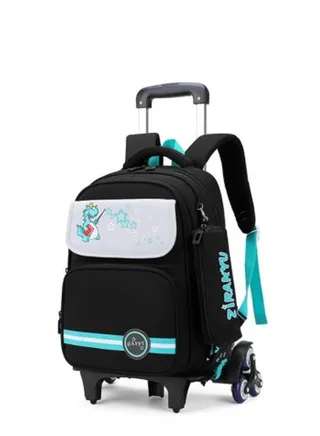 Rolling Backpack Travel Trolly BookBag School Wheeled Backpack for Boys Girls Kids Luggage School Bag with Wheels Trolley Backpack 