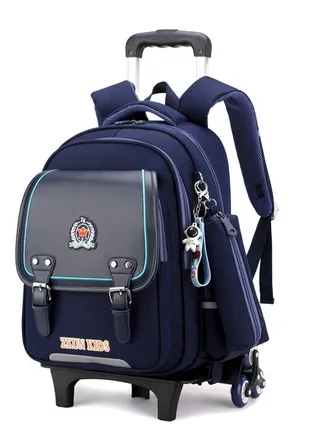 Boys Rolling Backpacks Durable Students Wheeled Backpack Large Capacity School Bag with wheels Kids Travel Trolley BookBag School Luggage Bag for Boys Girls 