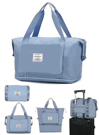 Dry Wet Separation Travel Duffel Bag, Foldable Travel Bag,Extendable Sports Gym Bag, Large Capacity Multifunctional Waterproof Fitness Sport Bag 