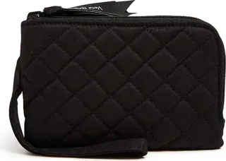 Vera Bradley Women's Recycled Cotton RFID Double Zip ID Black