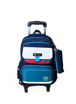 NUZKI Trolley School Bag 2 in 1 Wheeled Backpack, Removable Trolley, Easy Transition from Backpack to Rolling Luggage - Ideal Kids Bookbag for School and Travel 