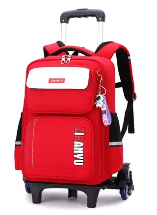 Rolling Backpack Travel Trolly BookBag School Wheeled Backpack for Boys Girls Kids Luggage School Bag with Wheels Trolley Backpack 
