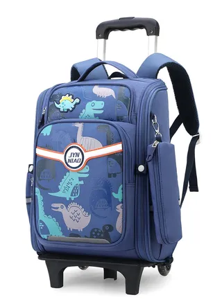 Rolling Backpack Travel Trolly BookBag School Wheeled Backpack for Boys Girls Kids Luggage School Bag with Wheels Trolley Backpack 
