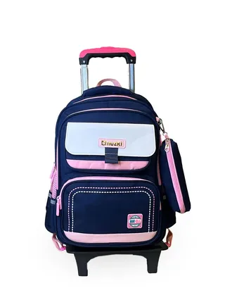 NUZKI Trolley School Bag 2in1 Wheeled Backpack, Removable Trolley, Easy Transition from Backpack to Rolling Luggage - Ideal Kids Bookbag for School and Travel 