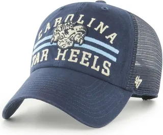 Men's '47 Navy North Carolina Tar Heels High Point Clean Up Trucker Snapback Hat