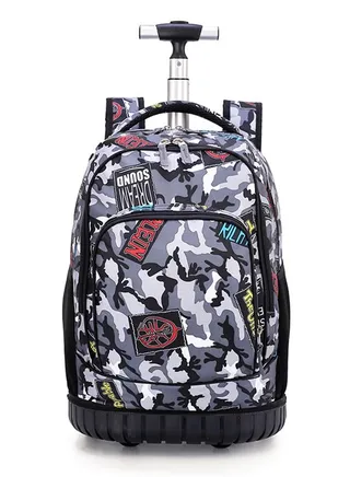 Boys Backpacks Kids' Luggage Wheeled Bags Kids Trolley School Bags Rolling Suitcase Durable Bookbag for Boys Girls Students 