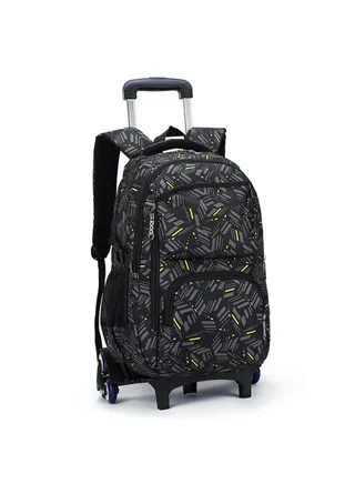 Kids Rolling Backpacks Fashion Printed Trolley School Bags Large Capacity Wheeled Kids' Luggage Bag 