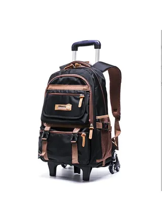 Kids Rolling Backpacks Fashion Printed Trolley School Bags Large Capacity Wheeled Kids' Luggage Bag for Elementary Boys Girls Schoolbag 