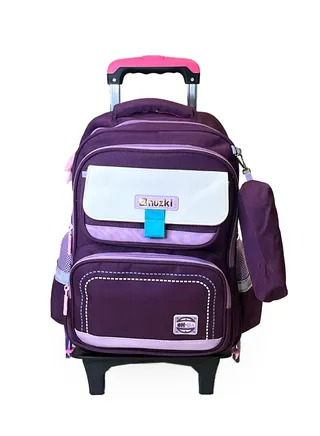 NUZKI Trolley School Bag 2 in 1 Wheeled Backpack, Removable Trolley, Easy Transition from Backpack to Rolling Luggage - Ideal Kids Bookbag for School and Travel 