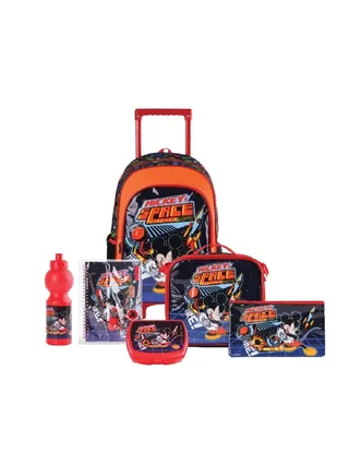6-Piece Mickey Mouse Space Patrol Kids Trolley Bag Set Multicolor 18 Inch TBT236IN1C8-18 