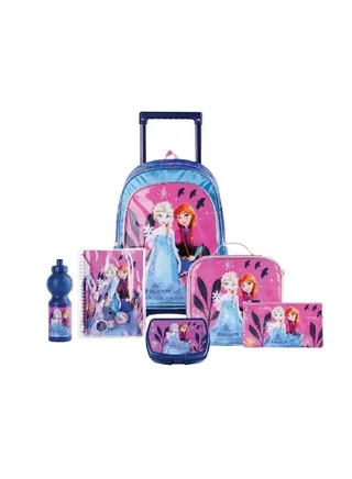 Frozen 6-Piece Kids Trolley Bag Set for Girls Pink and Blue 16 Inch TBT236IN1C1-16 