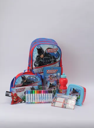 Justice League Trolley Backpack Set of 25 Pieces 