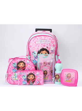 Gabby's dollhouse Trolley Backpack Set of 12 Pieces 